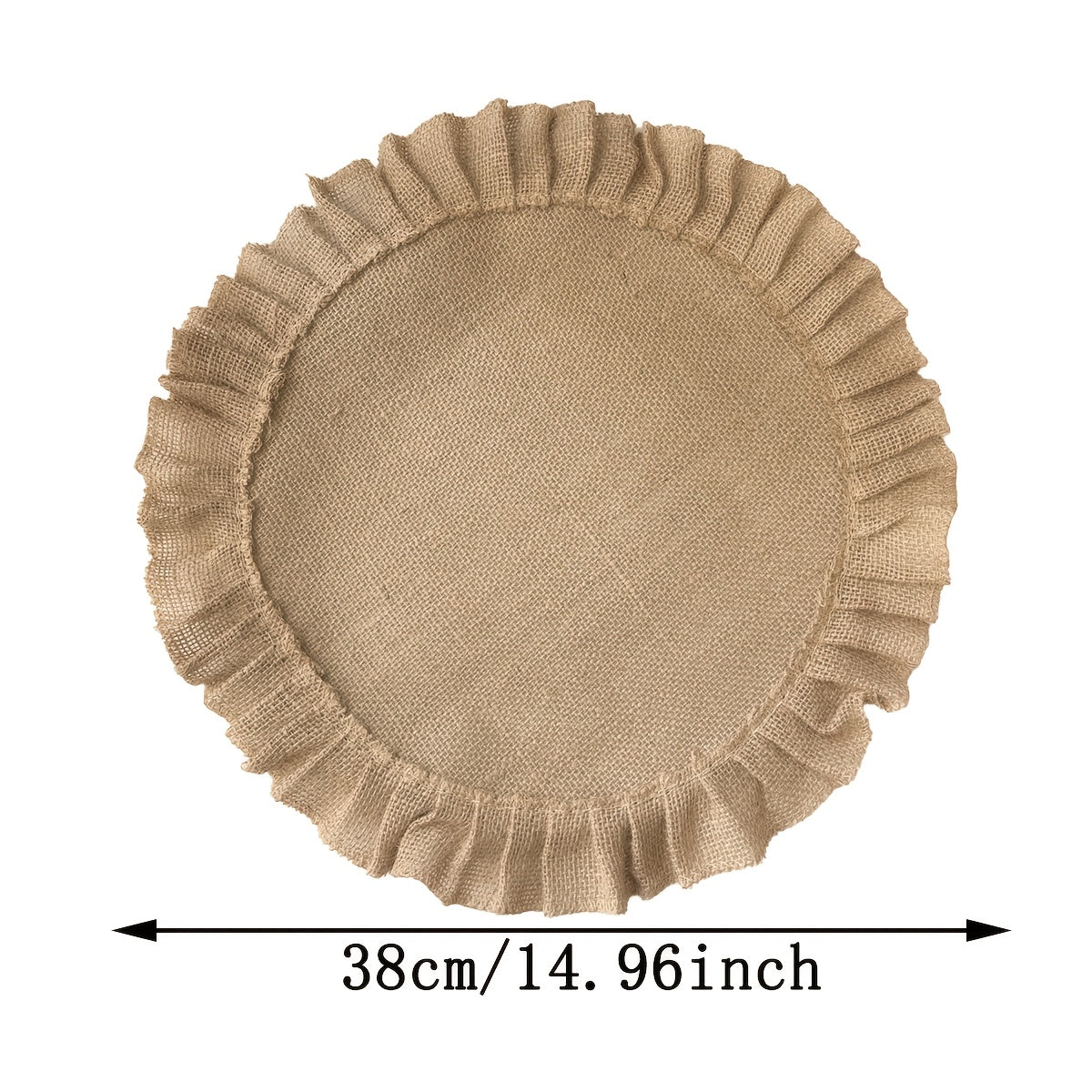 4pcs\u002F6pcs\u002F8pcs Round Burlap Placemats Jute Rustic Place Mats for Dining Tables Heat Resistant Natural Farmhouse Table Mats Decor for Thanksgiving, Suitable for Wedding Party Farmhouse Dinner Tablecloth Decoration, Graduation Ceremony