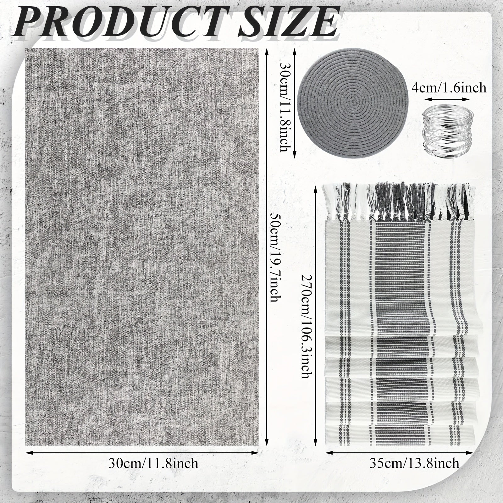 19pcs Boho Table Runner Placemat And Napkin Ring Set Modern Macrame Table Runner With Tassels 11.8 X 106.3'' Round And Rectangle Table Mat For Valentines Farmhouse Wedding Dining Table Decor