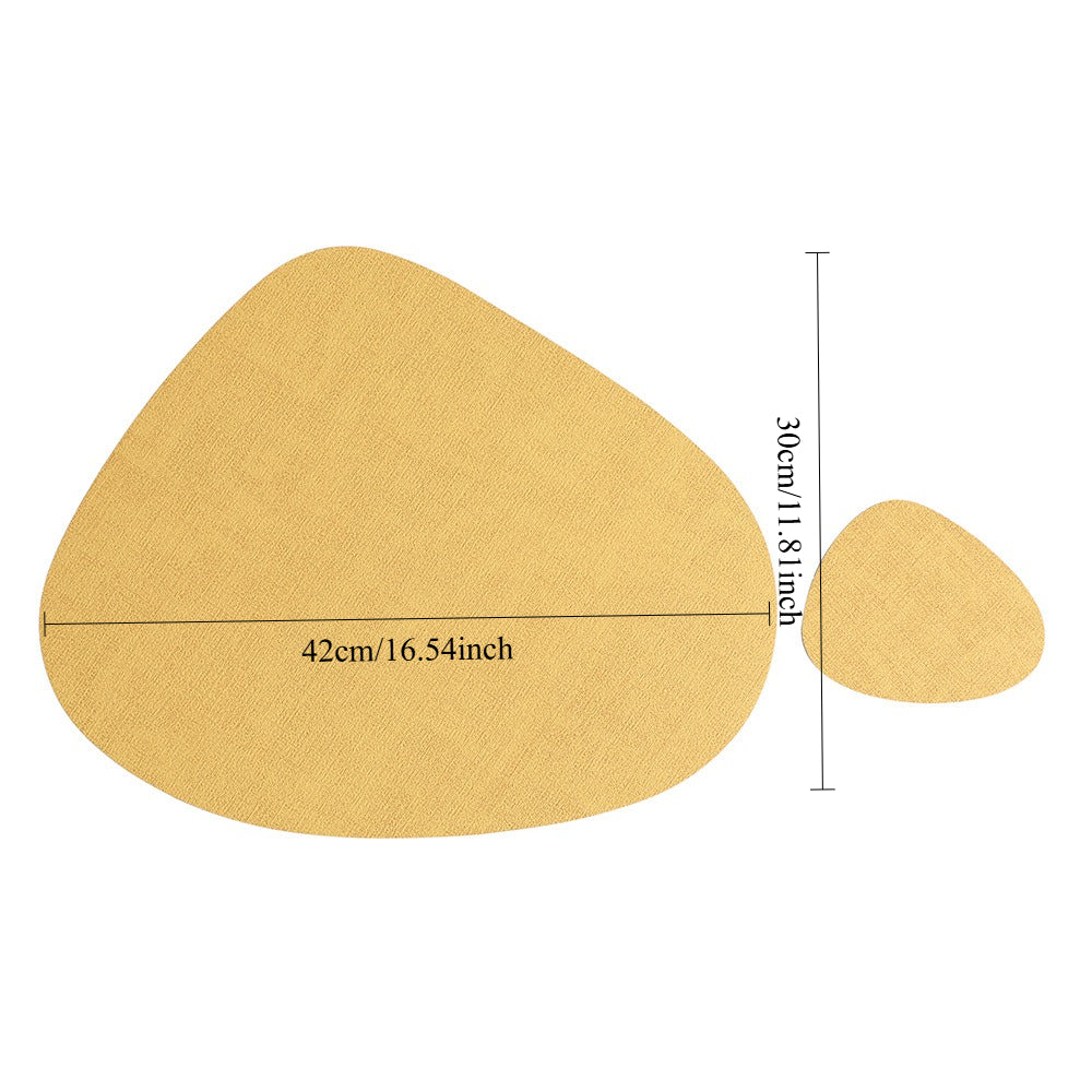 5pcs Nordic Ins Water Drop Meal Mat (1 Mat+4 Coasters) High-Quality And Mat Rice Grain Anti Scalding And Thermal Insulation Mat Bowl Mat