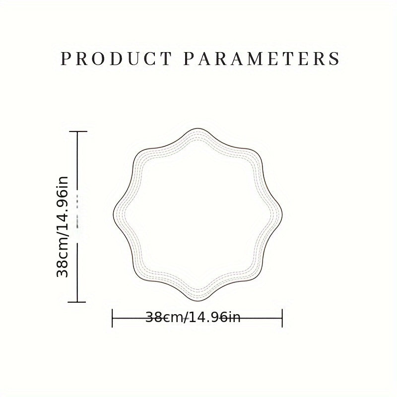 4pcs Set Faux Leather Placemats Heat Resistant Flower Shape Table Mats, Non-Slip Easy to Clean Place mat for Kitchen Coffee Dining Room Table