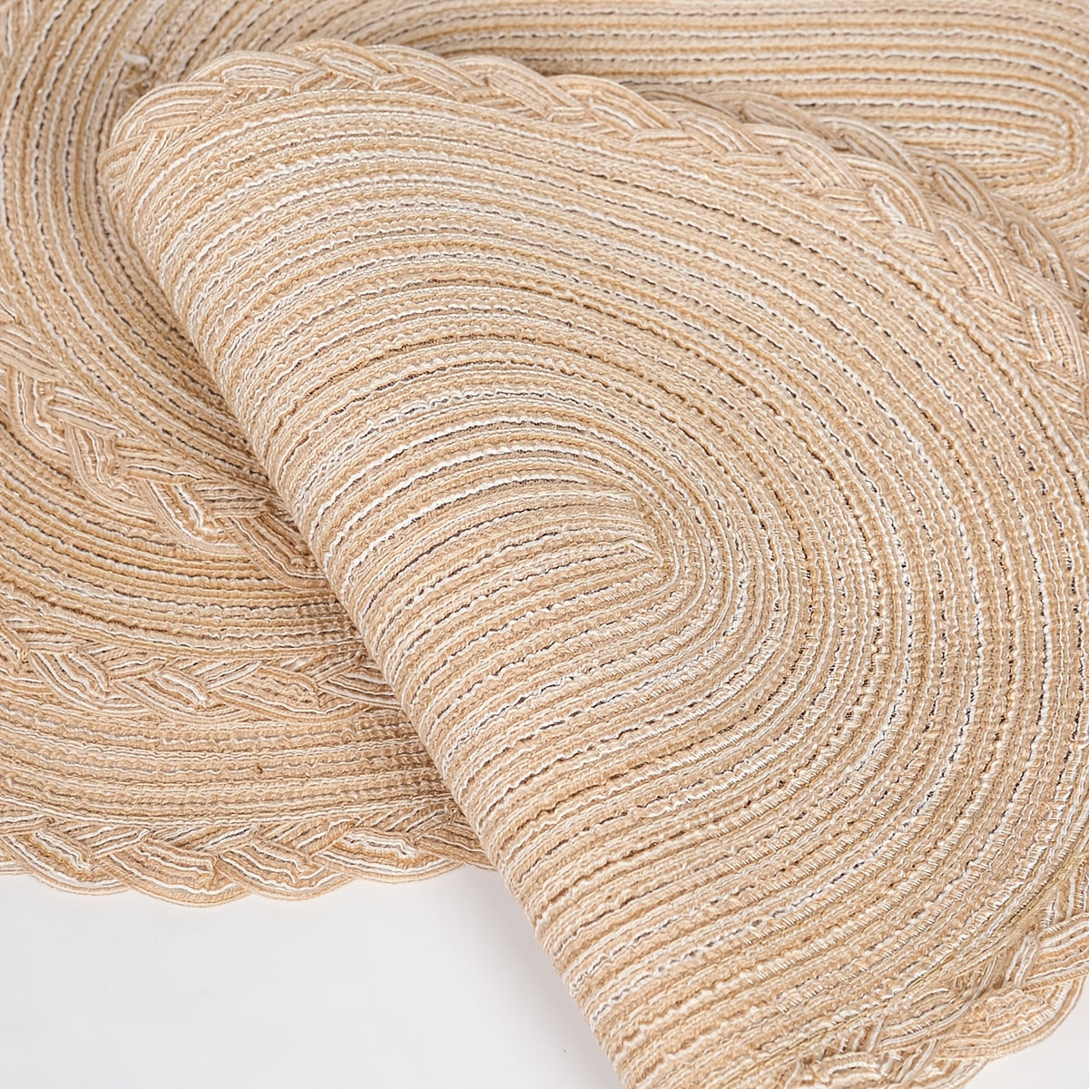 6\u002F8pcs of Rectangular Large Placemats with Lace, Kitchen Decorative Table Mats, Washable Western Plate Mats, Christmas Decorations, Dining Table Decor