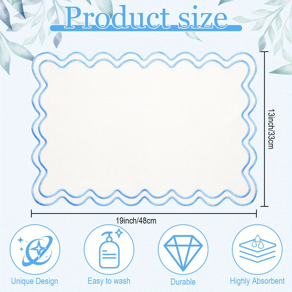 A Collection of 12 Linen Placemats Measuring 13\