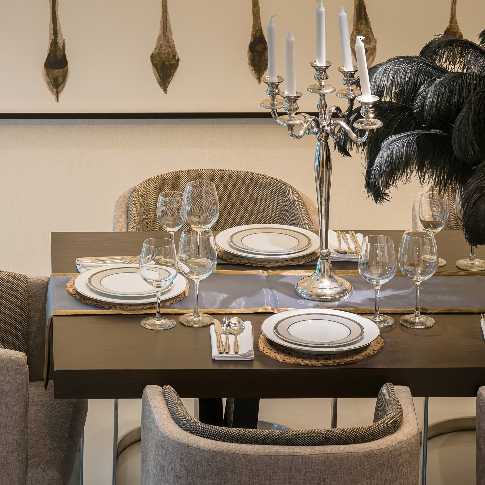 30pcs Wheat Round Placemats Hand Braided Table Mats - Rustic Boho Wheat Tableware for Dinner Party, Charger Plates, Kitchen & Dining Table Decor, Durable Wheat Table Settings (Compatible with Water